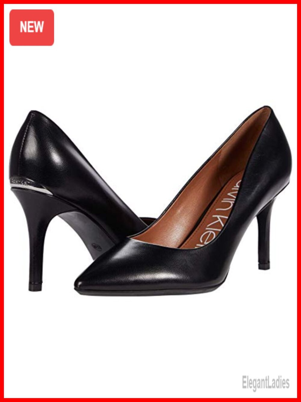 Pointed Toe Stiletto Pump 4 Inch Heel Leather